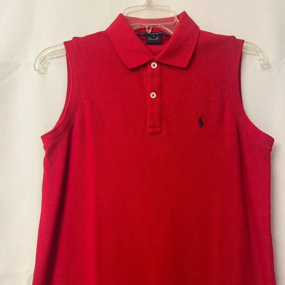 Red Sleeveless Ralph Lauren Polo
